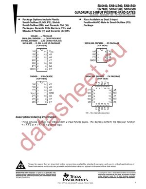 SN7400D datasheet  